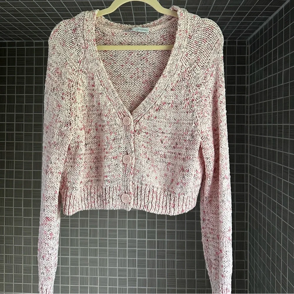 Zara Pink Cardigan & Tank Set with Marled Knit - Picture 3 of 9